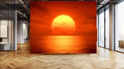 red sunset Wall mural