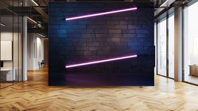 stylish modern purple neon light frame Wall mural