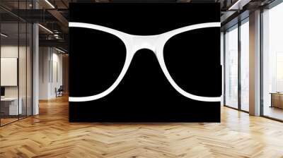 white glasses on black background Wall mural