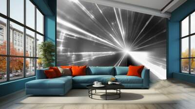 white laser rays Wall mural