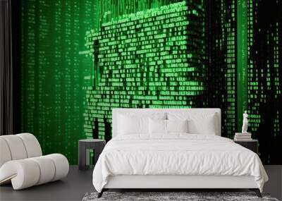 abstract binary code Wall mural