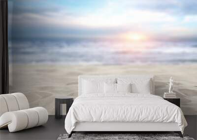 beach and sand and sky of blue color  Wall mural