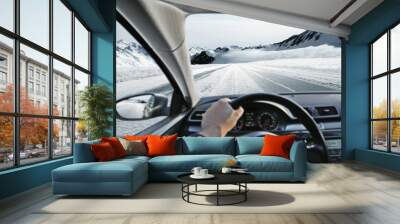 car interior and road  Wall mural