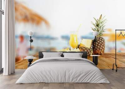 fresh pineapple fruits  Wall mural