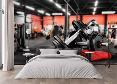 Gym interior and free space for your decoration  Wall mural