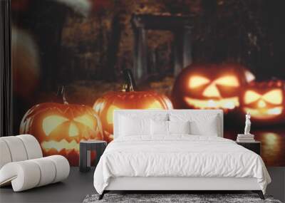 halloween pumpkin Wall mural