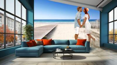 summer time and two lovers  Wall mural