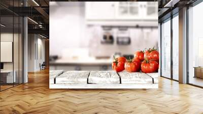 table background and kitchen interior  Wall mural