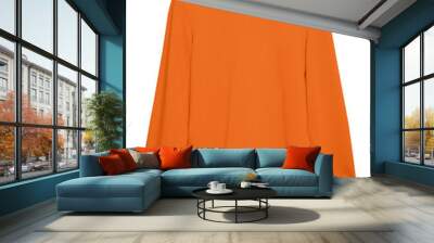 Orange sport sweatshirt with empty space isolated on white Wall mural