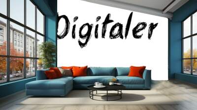 Digitaler Wandel! / Mann mit Megafon Wall mural