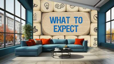 What to Expect / Würfel mit Symbole Wall mural