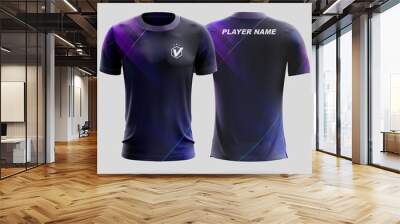 Specification Soccer Sport mockup , Esports Gaming T Shirt Jersey template Wall mural