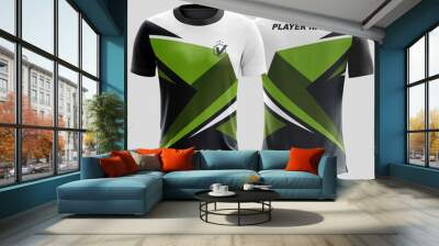 Specification Soccer Sport mockup , Esports Gaming T Shirt Jersey template Wall mural