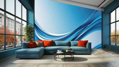 abstract blue vector background Wall mural