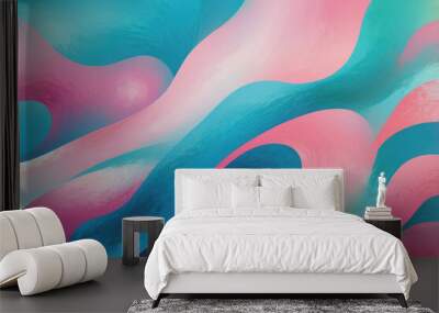 blue and pink abstract digital art background Wall mural