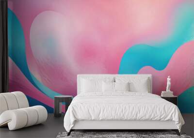 blue and pink abstract digital art background Wall mural