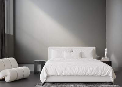 empty white room with wall Wall mural