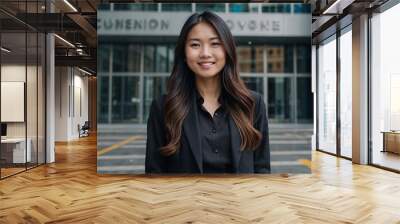 portrait of a smiling businesswoman Wall mural