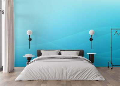 Turquoise wavy abstract vector background Wall mural