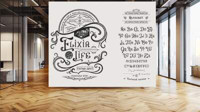 Graphic display font The Elixir of Life Wall mural