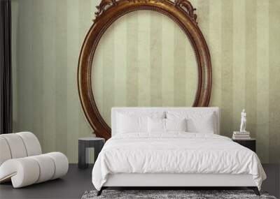 Vintage frame over grunge texture wall Wall mural