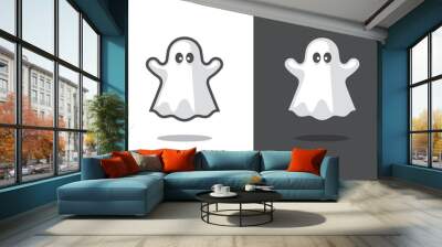 Cute ghost icon. Wall mural