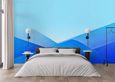 Abstract Blue Geometric Background Wall mural