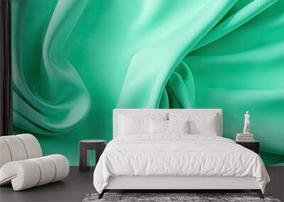 Abstract Green Fabric Texture Wall mural