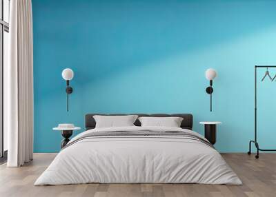 Minimalist Blue Wall with Light Shadow Wall mural