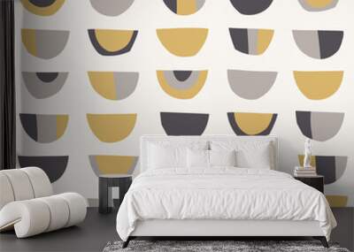 Abstract pattern with half circles Wall mural