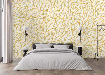 Seamless pattern with leaves Wall mural