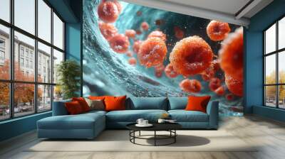 Chronic myeloid leukaemia  background wallpaper design, modern creative and colorful png file Wall mural