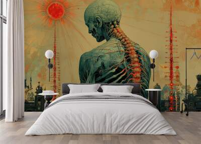 Occult spinal dysraphism sequence background wallpaper png file Wall mural