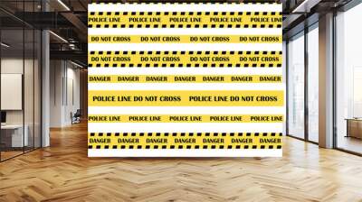 police line and danger tapes Wall mural