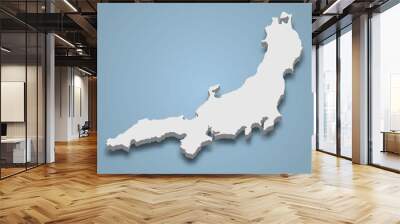 3d isometric map of Honshu is an island in Japan Wall mural