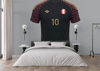 3d realistic soccer away jersey Peru national team 2024 Wall mural