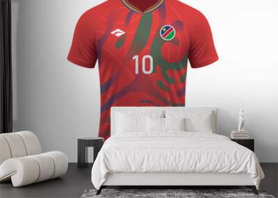 3d realistic soccer jersey Namibia national team 2024 Wall mural