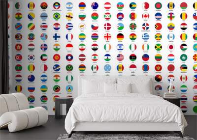 all world countries official national flags Wall mural