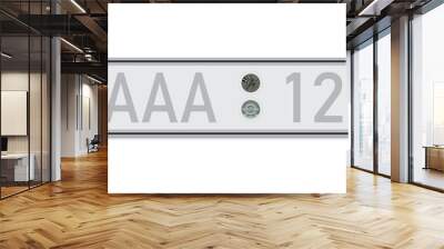 Car number plate. Vehicle registration license of Lithuania Wall mural