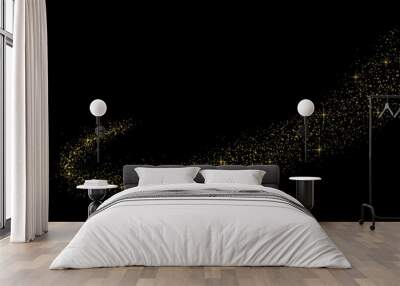 glow light effect stars bursts with sparkles isolated Wall mural