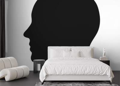 head silhouette Wall mural