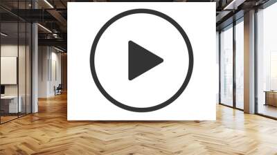 Play Video button vector icon Wall mural