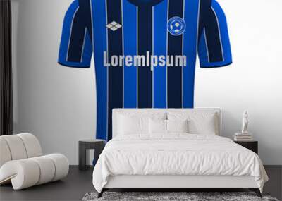 Realistic soccer shirt Atalanta 2022, jersey template for football kit Wall mural