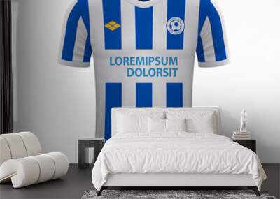 Realistic soccer shirt Brighton 2022, jersey template for football kit. Wall mural