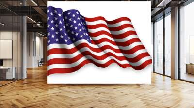 Realistic waving flag Wall mural