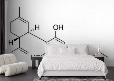 Skeletal formula of chemical molecule. Wall mural