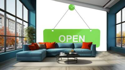 Open sign door plate Wall mural