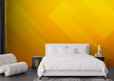 Abstract orange and yellow banner background with geometric shapes. Modern graphic design. Futuristic technology concept Wall mural