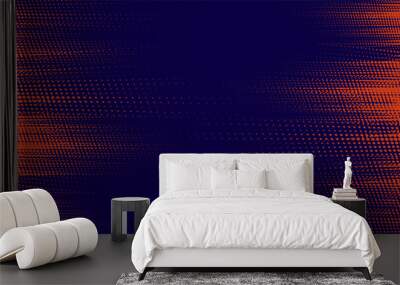 Abstract speed lines style orange color halftone banner design template Wall mural