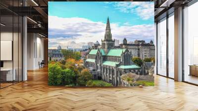 View over Glasgow Cathedral Wall mural